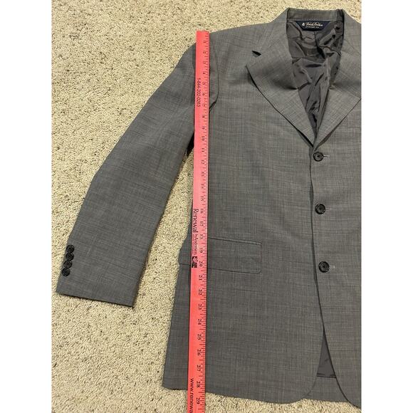 BROOKS BROTHERS 40 R BROOKSCOOL blazer jacket sport suit coat 40R GRAY J23 - Picture 10 of 12
